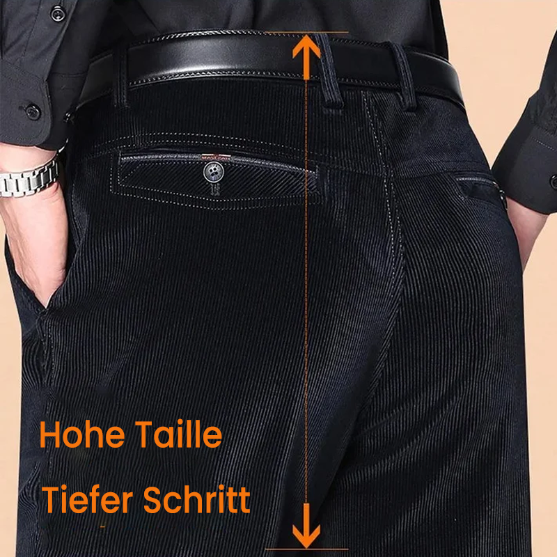 Herren Gerade lange Hose aus Stretch-Cord